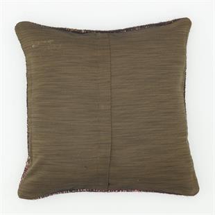 EL DOKUMA SİYAH KAHVERENGİ RENKLİ YASTIK KILIFI