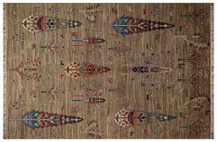 EL DOKUMA AFGAN HALISI HAYAT AĞACI DESEN KAHVERENGİ