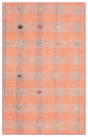 GELENEKSEL EL DOKUMA PUDRA RENGİ KENDİR KİLİM PASPAS