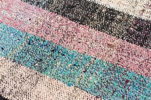 Renkli Çaput Pala El Dokuma Yünlü Yolluk Kilim