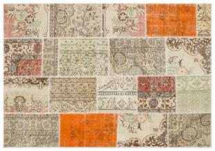 Geneleksel El Dokuma Multi Rengi Patchwork Halı