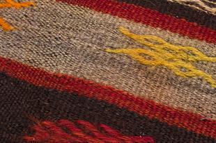 EL YAPIMI ÇOK RENKLİ KEÇİ KILI YÜNLÜ KİLİM PASPAS