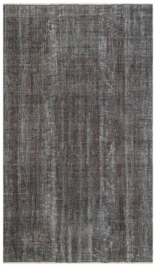 GENELEKSEL EL DOKUMA ANTRASİT RENGİ ESKİME VİNTAGE SALON HALISI