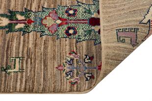 EL DOKUMA AFGAN HALISI HAYAT AĞACI DESEN KAHVERENGİ