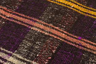 GERÇEK EL DOKUMA ÇOK RENKLİ DESEN KEÇİ KILI YÜN KİLİMİ