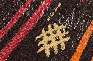 Renkli Çiçekli El Dokuma Kilim Paspas