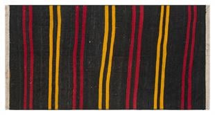 GENELEKSEL EL DOKUMA KAHVE KIRMIZI RENGİ KEÇİ KILI KİLİM