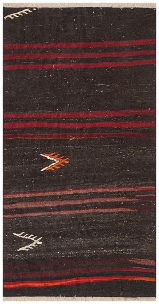  KIRMIZI RENGİ ÇİZGİLİ DESEN EL DOKUMA ANADOLU KİLİM