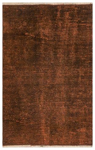 KAHVE BAKİR RENGİ EL DOKUMA VİNTAGE HALI PASPAS