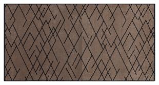 VİZON RENGİ ISKANDİNAV DESEN MODREN ŞÖNİL DOKUMA KAYMAZ TABANLI HALI