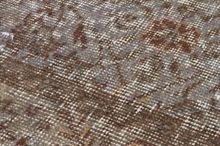 EŞSİZ EL DOKUMA GRİ KAHVERENGİ ESKİTME VİNTAGE HALI