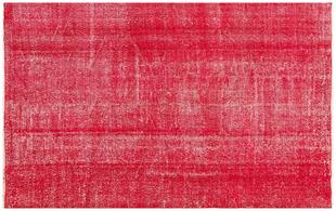 GERÇEK EL DOKUMA AÇİK KIRMIZI RENGİ DESENSİZ ESKİTME VİNTAGE HALISI