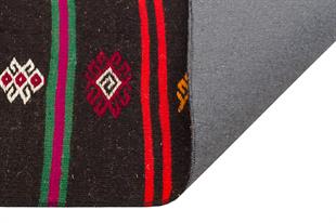 Çok Renkli El Dokuma Keçi Kılı  Yolluk Yün Kilim