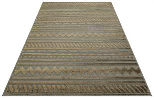 GREEN  DYED YÜKSEK ALÇAK DOKULU NATUREL YÜN VE VISKON MODERN DOKUMA HALI