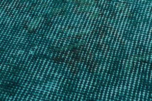 EŞSİZ EL DOKUMA KOYU TURKUAZ RENGİ VİNTAGE HALI PASPAS