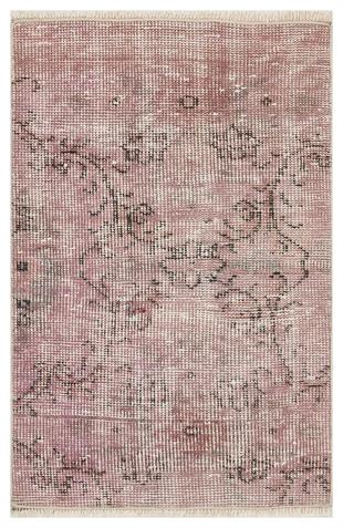 GENELEKSEL DOĞAL EL DOKUMA PUDRA RENGİ ÇİÇEKLİ DESEN HALI PASPAS