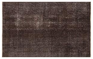 GENELEKSEL EL DOKUMA KAHVERENGİ VİNTAGE HALI