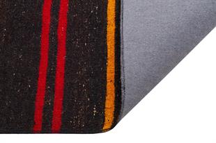 GERÇEK EL DOKUMA RENKLİ ÇİZGİLİ DESEN ANADOLU YÜN KİLİM