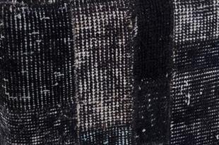 GERÇEK EL DOKUMA SİYAH RENGİ EL DOKUMA PUF