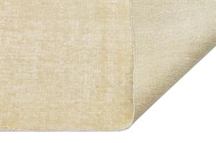 GENELEKSEL EL DOKUMA KREM RENGİ DESENSİZ ESKİTME VİNTAGE HALISI