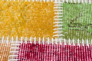 GENELEKSEL EL DOKUMA MULTİ  RENGİ PATCHWORK HALI PASPAS