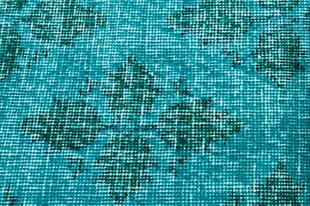 GERÇEK EL DOKUMA TURKUAZ RENGİ ÇİÇEKLİ YÜNLÜ SİVAS HALISI