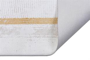 HALICA AVANGARD BEYAZ ALTIN RENGİ BAMBU AKRİLİK SALON HALISI