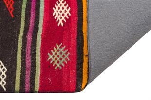 Çok Renkli El Dokuma Keçi Kılı Yün Kilim