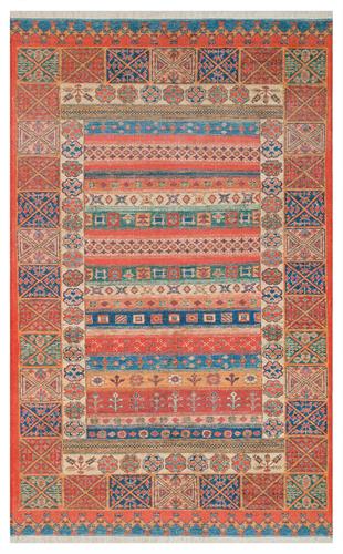 RUBY MULTY YIKANABİLİR KOLAY KULLANIMLI MODERN VE GELENEKSEL DESENLERE SAHİP RENKLİ KİLİM