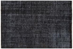 GERÇEK EL DOKUMA SİYAH RENGİ ESKİTME VİNTAGE HALISI