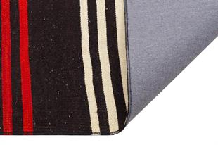 GENELEKSEL EL DOKUMA ÇOK RENKLİ ÇİZGİLİ DESEN ANADOLU YÜN KİLİM