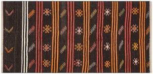 GERÇEK EL DOKUMA RENKLİ ÇİÇEKLİ DESEN ANADOLU YÜN KİLİM