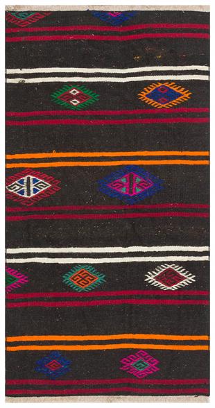 Eşsiz El DokumaTuruncu Kırmızı Rengi Sivas Yün Kilim