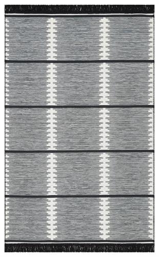 ARYA CRAFT WHİTE BLACK HAV TOZ VERMEZ YIKANABILIR MODERN DESENLI DOKUMA KILIM