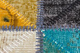 GENELEKSEL EL DOKUMA MULTİ  RENGİ PATCHWORK HALI PASPAS