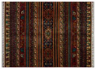 EL DOKUMA AFGAN HALI YÜNE YÜN DOKUMA HORÇİN DESEN