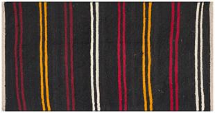 ÇOK RENGİ ÇİZGİLİ DESEN KEÇİ KILI YÜNLÜ KİLİM