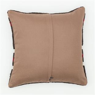 KIRMIZI BEYAZ ÇİZGİ EL DOKUMA VİNTAGE YASTIK KILIFI