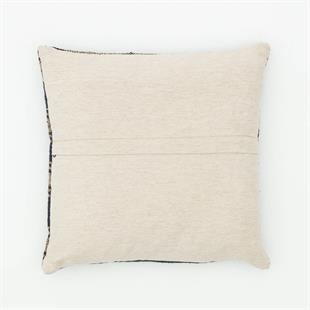 EŞSİZ EL DOKUMA BEJ LACİVERT RENGİ KİLİM YASTIK KILIFI