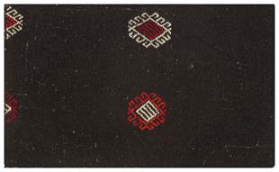 SİYAH RENGİ ANADOLU EL DOKUMA KİLİM PASPAS