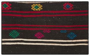 GERÇEK EL DOKUMA BEYAZ KIRMIZI KEÇİ KİLİM PASPAS