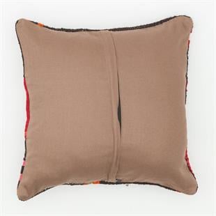 EL DÜĞÜMLÜ SİYAH KAHVERENGİ RENKLİ VİNTAGE YASTIK KILIFI