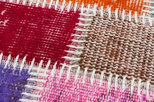 GENELEKSEL EL DOKUMA MULTİ  RENGİ PATCHWORK HALI PASPAS