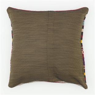 SARI ÇİÇEKLİ EL DOKUMA YASTIK KILIFI