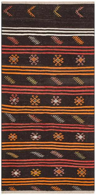 GERÇEK EL DOKUMA RENKLİ ÇİÇEKLİ DESEN ANADOLU YÜN KİLİM