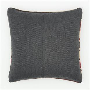  BEJ RENK KAHVERENGİ MAVİ ASTARLI YASTIK KILIFI