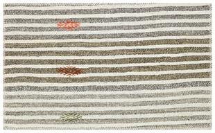 GERÇEK EL DOKUMA BEYAZ GÜMÜŞ RENGİ KİLİM PASPAS