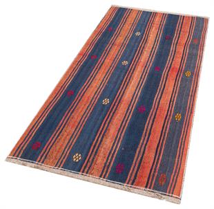 LACİVERT KİREMİT  RENGİ EL DOKUMA ANADOLU YÜN KİLİM