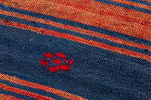 LACİVERT KİREMİT  RENGİ EL DOKUMA ANADOLU YÜN KİLİM