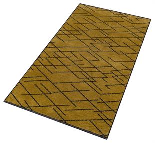 SARİ RENGİ ISKANDİNAV DESEN MODREN ŞÖNİL DOKUMA KAYMAZ TABANLI HALI